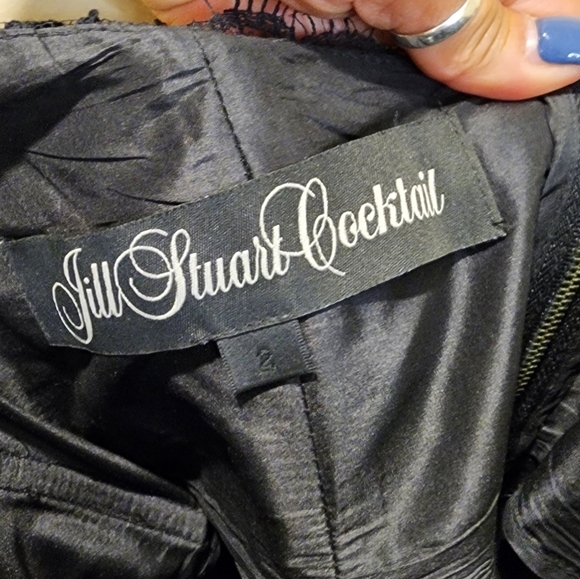 JILL STUART Cocktail Black Lace Strapples Short Dress size 2 - Picture 3 of 9